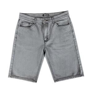 Vintage Mecca Mens Stone Gray Denim Shorts 36 Y2K Hip Hop Baggy Skater Jean Jort